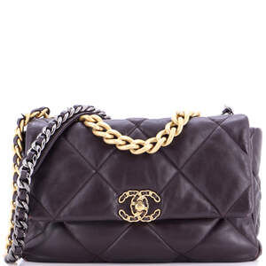 Chanel Large 19 Flap Bag Quilted Leather